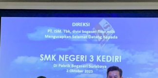 Wujud Komitmen Bogasari Dukung Mutu Pendidikan, Tandatangan MoU Dengan SMKN 3 Kediri