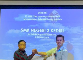 Wujud Komitmen Bogasari Dukung Mutu Pendidikan, Tandatangan MoU Dengan SMKN 3 Kediri