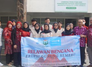 Misi Kemanusiaan : Unusa Terjunkan Tim Relawan Erupsi Gunung Semeru