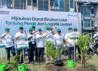 Pelindo Sub Regional Jawa Gelar Penanaman 5.000 Pohon Serentak di Jl. Laksda M. Natsir, Wujudkan Kawasan Pelabuhan yang Hijau dan Tertata