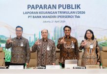 Bank Mandiri Catat Laba Bersih Rp15,4 Triliun di Kuartal I 2026, Kukuhkan Peran sebagai Mitra Strategis Pemerintah