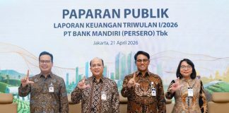 Bank Mandiri Catat Laba Bersih Rp15,4 Triliun di Kuartal I 2026, Kukuhkan Peran sebagai Mitra Strategis Pemerintah