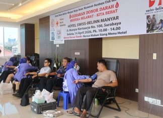 Swiss-Belinn Manyar Surabaya Sukses Gelar Kegiatan Rutin Donor Darah Bersama PMI Surabaya