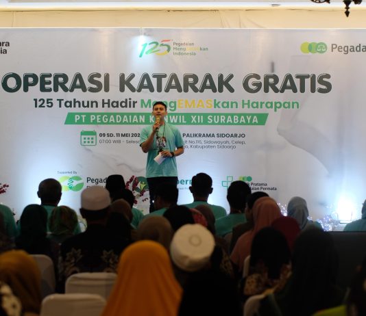 Pegadaian Kanwil XII Surabaya Gelar Operasi Katarak Gratis untuk 125 Masyarakat