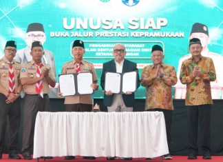 UNUSA Gandeng Pramuka Jatim Buka Jalur Prestasi Kepramukaan