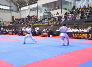 Kejuaraan Karate Piala Kapolda Jawa Timur Resmi Ditutup, Polrestabes Surabaya Tampil Sebagai Juara Umum