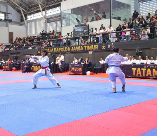 Kejuaraan Karate Piala Kapolda Jawa Timur Resmi Ditutup, Polrestabes Surabaya Tampil Sebagai Juara Umum