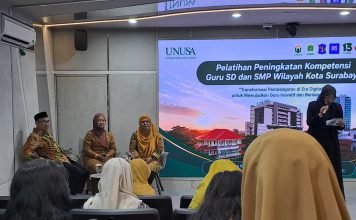 310 Guru SD dan SMP Surabaya Ikuti Pelatihan AI di Unusa