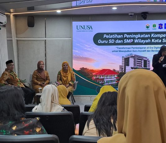 310 Guru SD dan SMP Surabaya Ikuti Pelatihan AI di Unusa