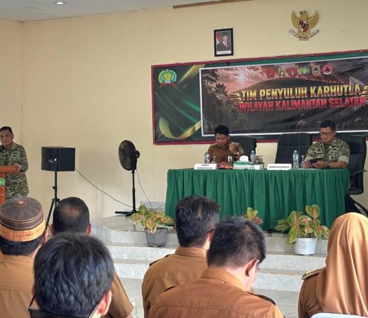Antusias! Peserta Ikuti Sosialisasi Gulbencana Karhutla Mabes TNI di Kodim 1022/Tanah Bumbu